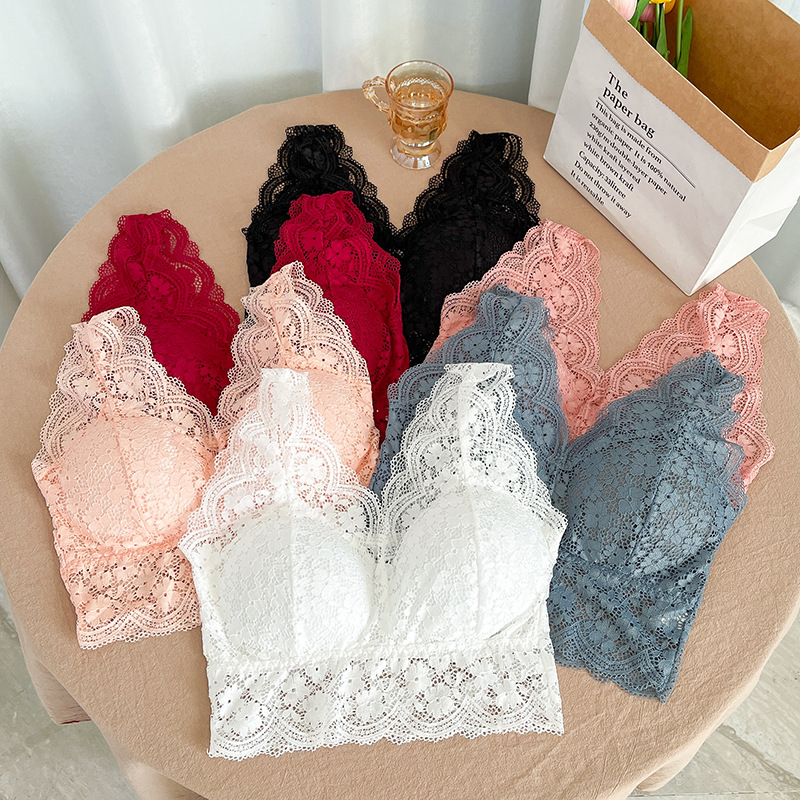 Bralette Wireless Soft - 3pcs Bralette Wanita Berenda Motif Bunga