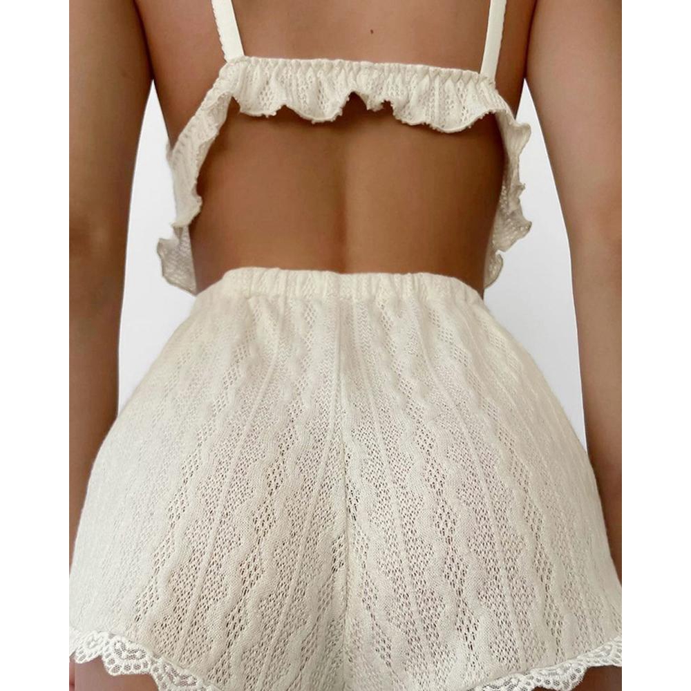 Setelan atasan Cmi tali Spaghe - Cami Top Lace ulasan dan harga